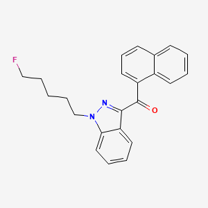 molecular formula C23H21FN2O B611351 (1-(5-Fluoropentyl)-1H-indazol-3-yl)(naphthalen-1-yl)methanone CAS No. 1801552-01-1