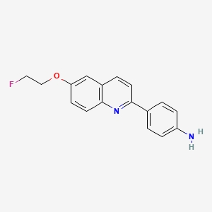 molecular formula C17H15FN2O B611352 4-[6-(2-氟乙氧基)-2-喹啉基]苯胺 CAS No. 1573029-17-0