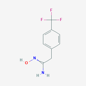 molecular formula C9H9F3N2O B061137 N'-hydroxy-2-[4-(trifluoromethyl)phenyl]ethanimidamide CAS No. 176860-56-3