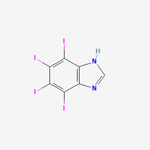 molecular formula C7H2I4N2 B611371 4,5,6,7-Tetraiodo-1H-benzimidazole CAS No. 1196457-06-3