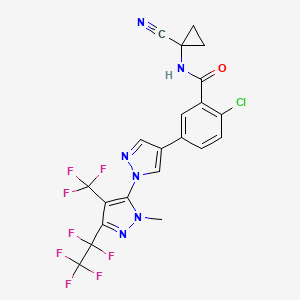 molecular formula C21H13ClF8N6O B611375 Tigolaner CAS No. 1621436-41-6