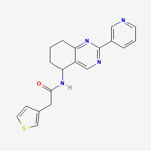molecular formula C19H18N4OS B6113793 N-(2-pyridin-3-yl-5,6,7,8-tetrahydroquinazolin-5-yl)-2-thiophen-3-ylacetamide 
