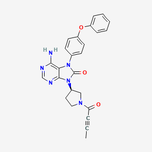 molecular formula C25H22N6O3 B611380 替拉布替尼 CAS No. 1351636-18-4