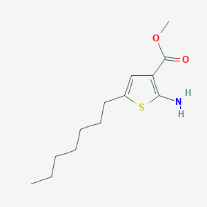 molecular formula C13H21NO2S B611383 Methyl 2-amino-5-heptylthiophene-3-carboxylate CAS No. 1522415-97-9