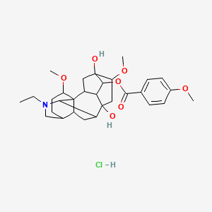 molecular formula C30H42ClNO7 B611384 Contortumine hydrochloride CAS No. 141426-86-0
