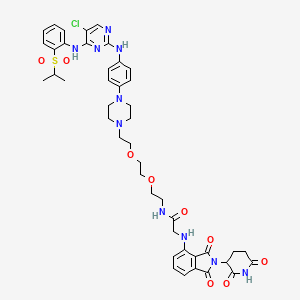 N-(2-(2-(2-(4-(4-((5-Chloro-4-((2-(isopropylsulfonyl)phenyl)amino)pyrimidin-2-yl)amino)phenyl)piperazin-1-yl)ethoxy)ethoxy)ethyl)-2-((2-(2,6-dioxopiperidin-3-yl)-1,3-dioxoisoindolin-4-yl)amino)acetamide