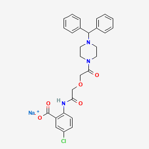 molecular formula C28H27ClN3NaO5 B611400 TM 5275 sodium salt CAS No. 1103926-82-4