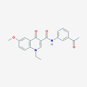 molecular formula C21H20N2O4 B6114285 N-(3-acetylphenyl)-1-ethyl-6-methoxy-4-oxo-1,4-dihydroquinoline-3-carboxamide 