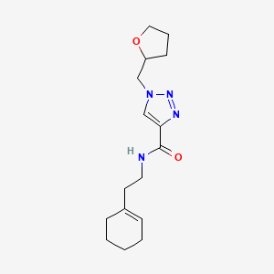 molecular formula C16H24N4O2 B6114303 N-[2-(cyclohexen-1-yl)ethyl]-1-(oxolan-2-ylmethyl)triazole-4-carboxamide 