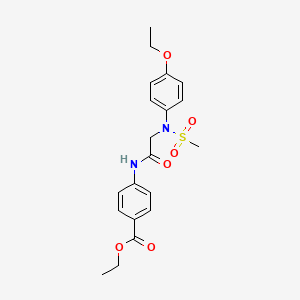 molecular formula C20H24N2O6S B6114448 ethyl 4-[[2-(4-ethoxy-N-methylsulfonylanilino)acetyl]amino]benzoate 