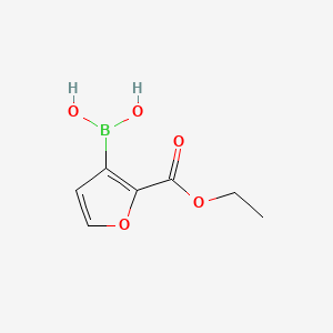 molecular formula C7H9BO5 B611453 (2-(Ethoxycarbonyl)furan-3-yl)boronic acid CAS No. 1150114-62-7