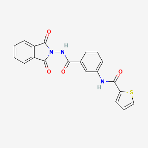 molecular formula C20H13N3O4S B6114632 N-{3-[(1,3-dioxo-1,3-dihydro-2H-isoindol-2-yl)carbamoyl]phenyl}thiophene-2-carboxamide 