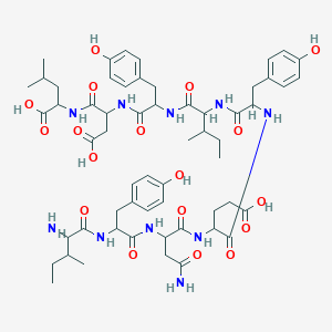 molecular formula C58H80N10O18 B611470 H-DL-xiIle-DL-Tyr-DL-Asn-DL-Glu-DL-Tyr-DL-xiIle-DL-Tyr-DL-Asp-DL-Leu-OH CAS No. 1018833-44-7
