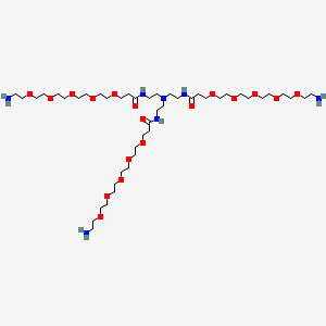 molecular formula C45H93N7O18 B611472 Tri(Amino-PEG5-amide)-amine 