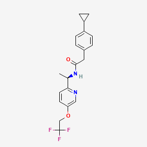 (R)-2-(4-cyclopropylphenyl)-N-(1-(5-(2,2,2-trifluoroethoxy)pyridin-2-yl)ethyl)acetamide