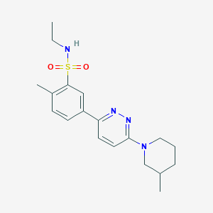 molecular formula C19H26N4O2S B6115032 N-ethyl-2-methyl-5-[6-(3-methylpiperidin-1-yl)pyridazin-3-yl]benzenesulfonamide 