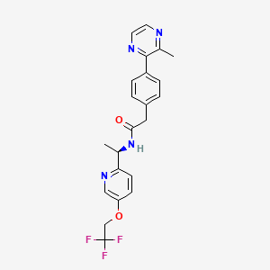 2-[4-(3-methylpyrazin-2-yl)phenyl]-N-[(1R)-1-[5-(2,2,2-trifluoroethoxy)pyridin-2-yl]ethyl]acetamide
