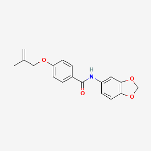 molecular formula C18H17NO4 B6115069 N-(1,3-benzodioxol-5-yl)-4-(2-methylprop-2-enoxy)benzamide 
