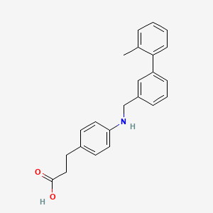 molecular formula C23H23NO2 B611509 3-(4-(((2'-Methyl-[1,1'-联苯]-3-基)甲基)氨基)苯基)丙酸 CAS No. 1236109-67-3