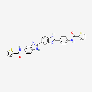 molecular formula C30H20N6O2S2 B6115158 N-[4-[5-[5-(thiophene-2-carbonylamino)-1H-benzimidazol-2-yl]-1H-benzimidazol-2-yl]phenyl]thiophene-2-carboxamide 