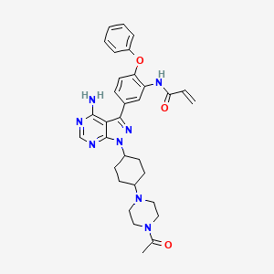 N-[5-[1-[4-(4-acetylpiperazin-1-yl)cyclohexyl]-4-aminopyrazolo[3,4-d]pyrimidin-3-yl]-2-phenoxyphenyl]prop-2-enamide