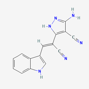 molecular formula C15H10N6 B611523 Tyrphostin AG1112 CAS No. 153150-84-6