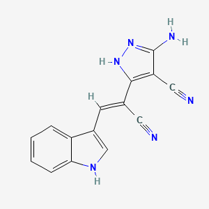 molecular formula C15H10N6 B611523 Tyrphostin AG 1112 CAS No. 153150-84-6