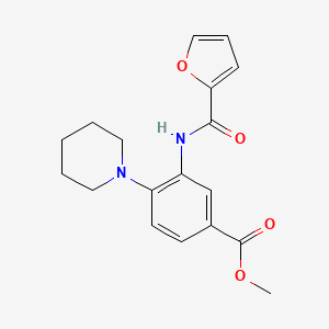 molecular formula C18H20N2O4 B6115406 METHYL 3-[(2-FURYLCARBONYL)AMINO]-4-PIPERIDINOBENZOATE 