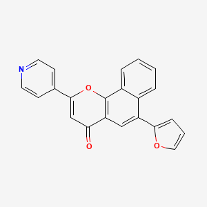 molecular formula C22H13NO3 B611542 6-(Furan-2-yl)-2-(pyridin-4-yl)-4H-naphtho[1,2-b]pyran-4-one CAS No. 652138-15-3