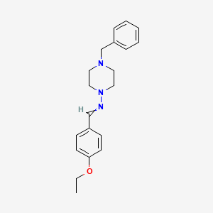 molecular formula C20H25N3O B6115422 N-(4-benzylpiperazin-1-yl)-1-(4-ethoxyphenyl)methanimine CAS No. 5786-90-3
