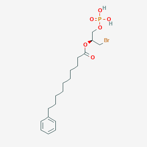 molecular formula C19H30BrO6P B611547 (2S)-1-Bromo-3-(phosphonooxy)propan-2-yl 10-Phenyldecanoate CAS No. 2400858-74-2