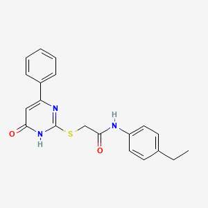 molecular formula C20H19N3O2S B6115531 N-(4-ethylphenyl)-2-[(4-oxo-6-phenyl-1H-pyrimidin-2-yl)sulfanyl]acetamide 