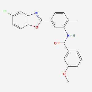 molecular formula C22H17ClN2O3 B6115563 N-[5-(5-chloro-1,3-benzoxazol-2-yl)-2-methylphenyl]-3-methoxybenzamide 