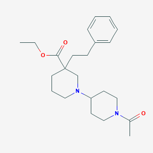 molecular formula C23H34N2O3 B6115570 Ethyl 1-(1-acetylpiperidin-4-yl)-3-(2-phenylethyl)piperidine-3-carboxylate 