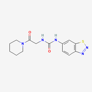 molecular formula C14H17N5O2S B611578 N-1,2,3-Benzothiadiazol-6-yl-N'-[2-oxo-2-(1-piperidinyl)ethyl]urea CAS No. 1426152-53-5