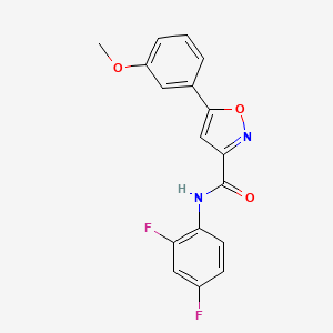 molecular formula C17H12F2N2O3 B6115905 N-(2,4-difluorophenyl)-5-(3-methoxyphenyl)-1,2-oxazole-3-carboxamide 