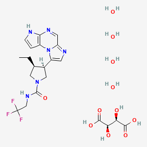 molecular formula C21H25F3N6O7 B611593 Unii-7kcw9iqm02 CAS No. 1607431-21-9