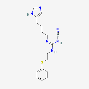 molecular formula C17H22N6S B611600 1-cyano-2-[4-(1H-imidazol-5-yl)butyl]-3-(2-phenylsulfanylethyl)guanidine CAS No. 1192559-94-6
