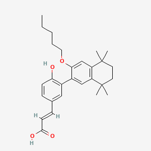 molecular formula C28H36O4 B611612 3-[4-Hydroxy-3-[5,6,7,8-tetrahydro-5,5,8,8-tetramethyl-3-(pentyloxy)-2-naphthalenyl]phenyl]-2-propenoicacid CAS No. 847239-17-2