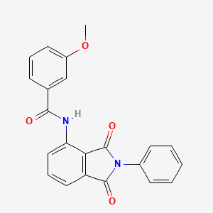 molecular formula C22H16N2O4 B6116192 N-(1,3-dioxo-2-phenylisoindol-4-yl)-3-methoxybenzamide 