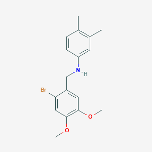 molecular formula C17H20BrNO2 B6116211 N-(2-BROMO-4,5-DIMETHOXYBENZYL)-N-(3,4-DIMETHYLPHENYL)AMINE 