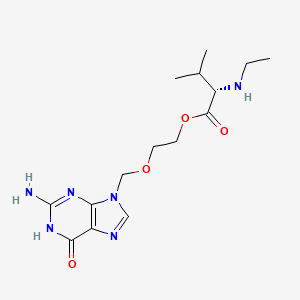 molecular formula C15H24N6O4 B611624 N-Ethyl valacyclovir CAS No. 1346747-69-0