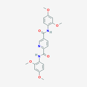 molecular formula C23H23N3O6 B6116243 N2,N5-BIS(2,4-DIMETHOXYPHENYL)PYRIDINE-2,5-DICARBOXAMIDE 
