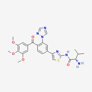 molecular formula C26H28N6O5S B611627 Valecobulin CAS No. 1188371-47-2