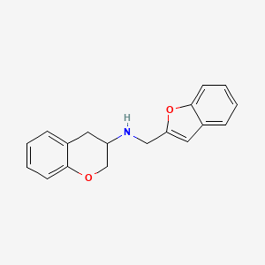 molecular formula C18H17NO2 B6116291 N-(1-benzofuran-2-ylmethyl)-3,4-dihydro-2H-chromen-3-amine 