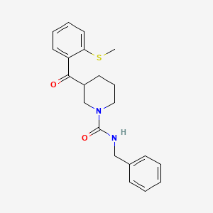 molecular formula C21H24N2O2S B6116402 N-benzyl-3-[2-(methylthio)benzoyl]-1-piperidinecarboxamide 