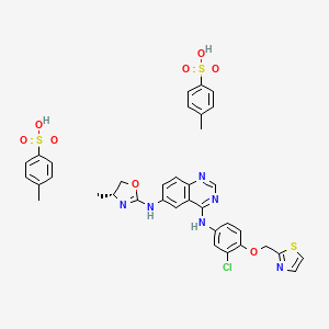 molecular formula C36H35ClN6O8S3 B611642 Varlitinib tosylate CAS No. 1146629-86-8