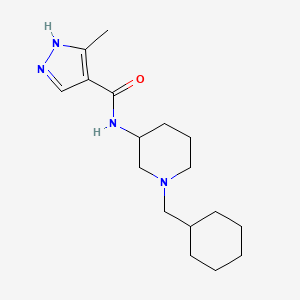 molecular formula C17H28N4O B6116439 N-[1-(cyclohexylmethyl)piperidin-3-yl]-5-methyl-1H-pyrazole-4-carboxamide 