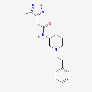 molecular formula C18H24N4O2 B6116446 2-(4-methyl-1,2,5-oxadiazol-3-yl)-N-[1-(2-phenylethyl)piperidin-3-yl]acetamide 