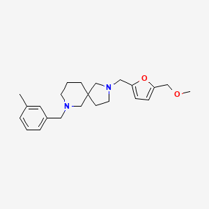 molecular formula C23H32N2O2 B6116483 2-[[5-(Methoxymethyl)furan-2-yl]methyl]-9-[(3-methylphenyl)methyl]-2,9-diazaspiro[4.5]decane 